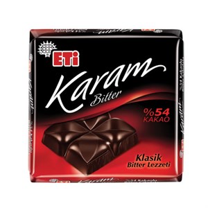 Eti Karam  Çikolata 60 Gr - Bitter % 54 (Kare)